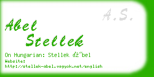 abel stellek business card